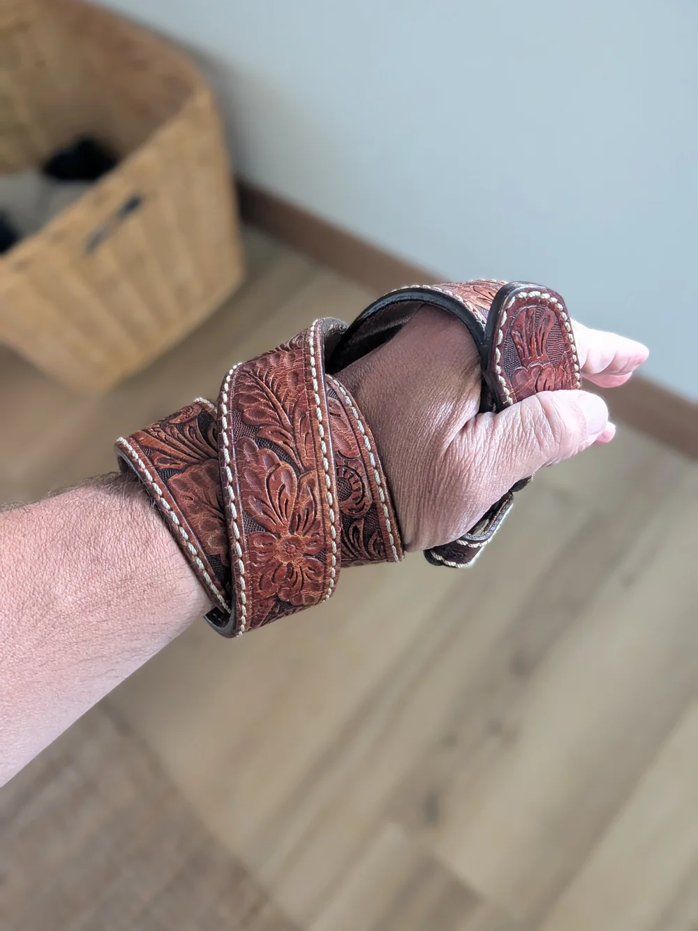 Tooled Leather Belt